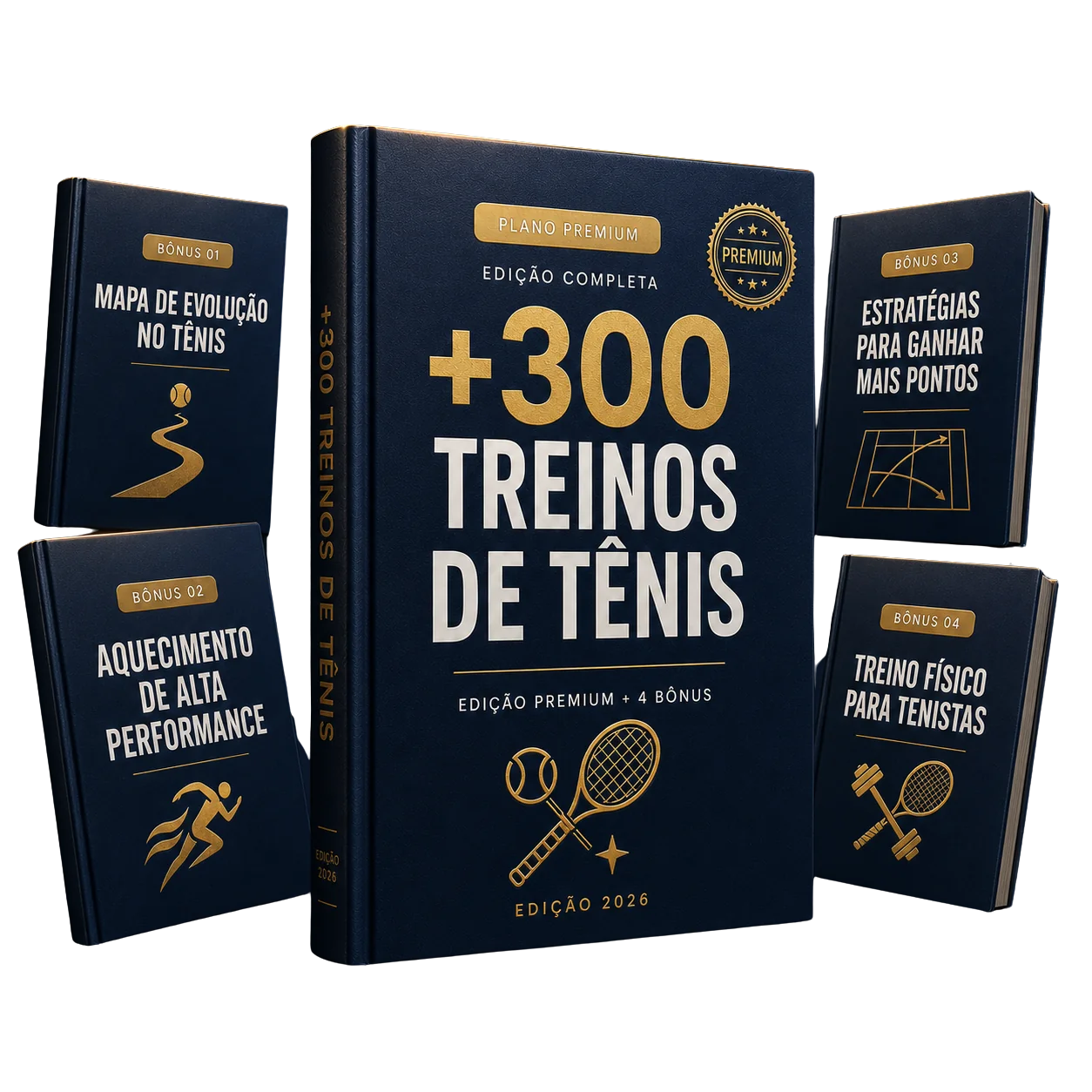 +300 Treinos de Tênis — Edição Premium com 4 bônus exclusivos
