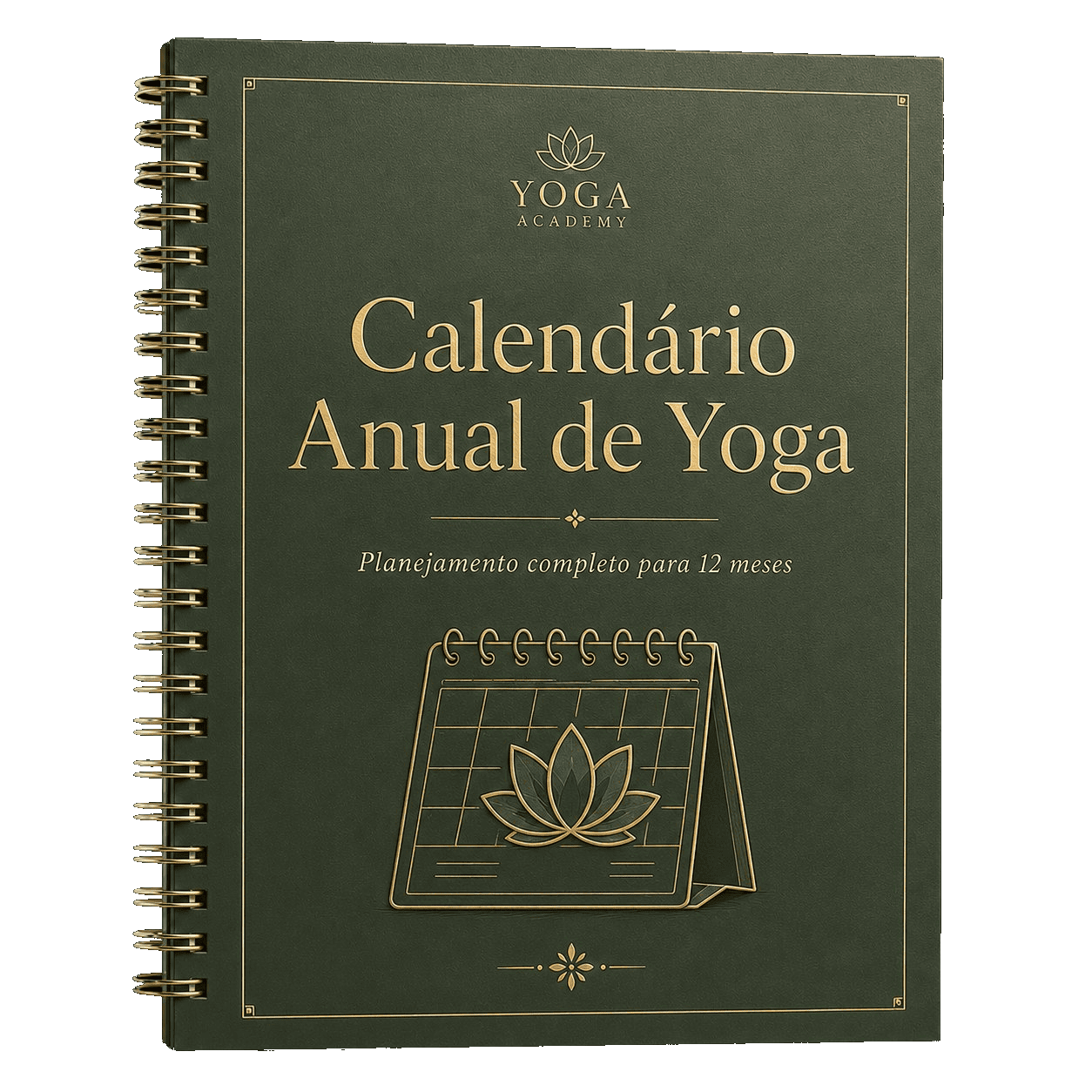Mockup do bônus Calendário Anual de Yoga